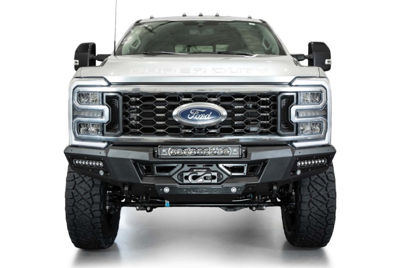 Ford F350 Super Duty Bumper - Front - Addictive Desert Designs - Phantom Winch Front Bumper - Hammer Black - `23-`27